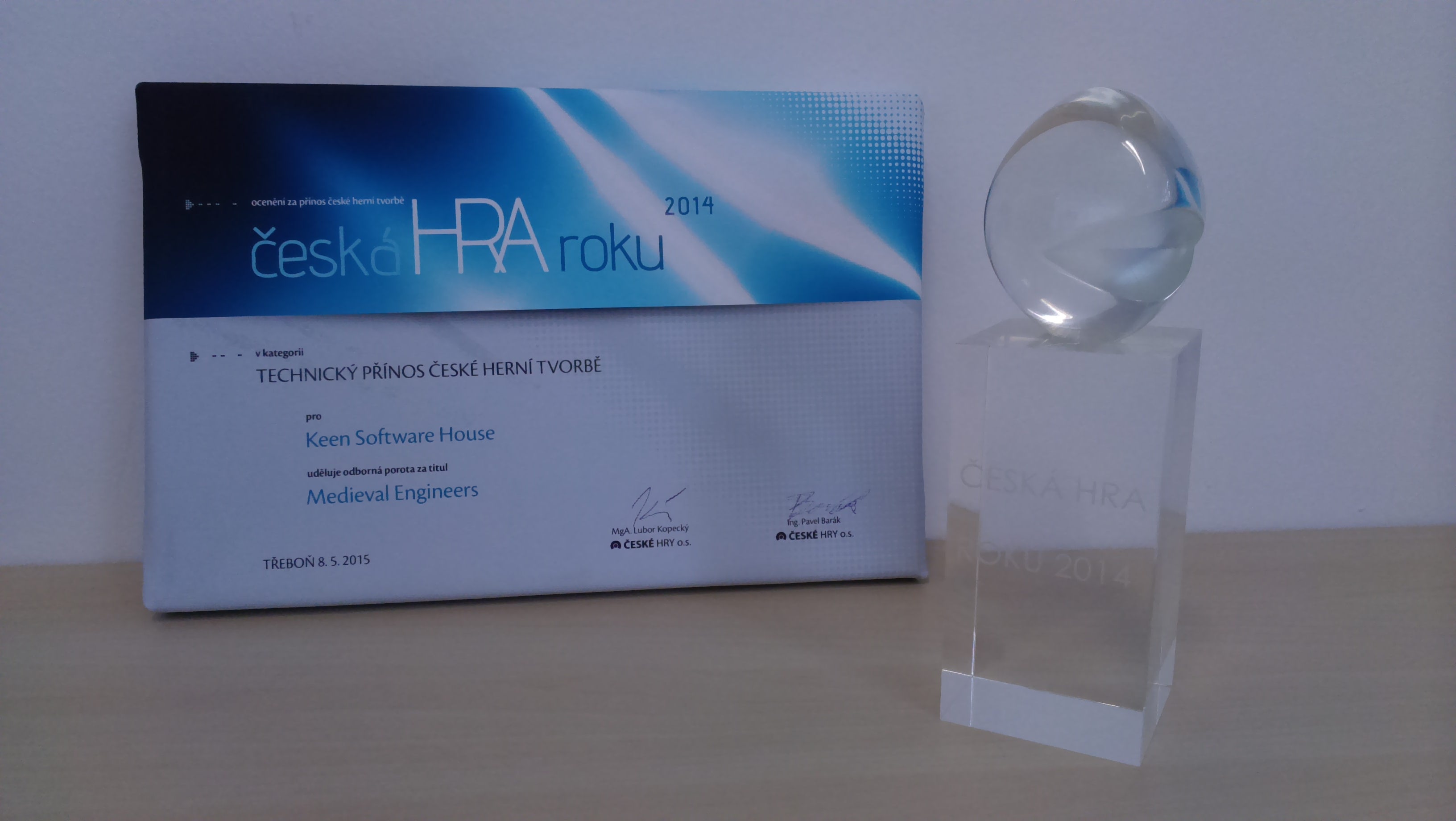 IMAG0255 | Medieval Engineers Wins Czech Game of the Year 2014 Technical Contribution Award